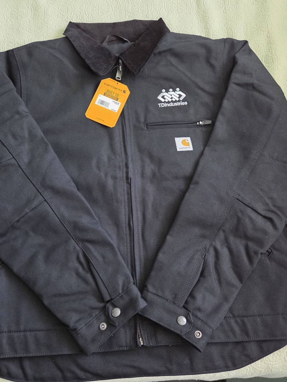 Carhartt Men’s Black Work Jacket with TDIndustries Embroidery